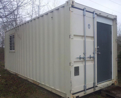 Container converted to office