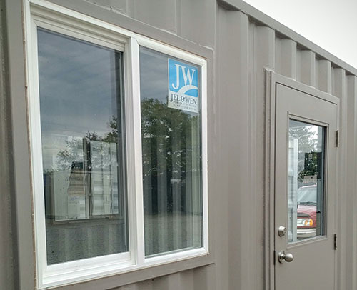 Container windows and man doors